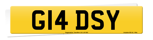 Registration number G14 DSY